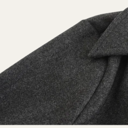 Classic Men's Long Wool Trench Coat