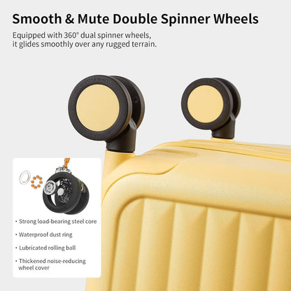 Durable 20 Lightweight Carry-On Suitcase with Hard Shell