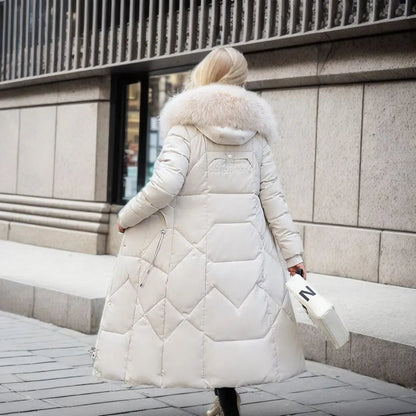 Warm Padded Parka with Faux Fur Hood