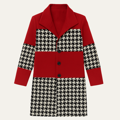 Mens Multi Colour Geometric Parka Jacket with Pockets - Nocini