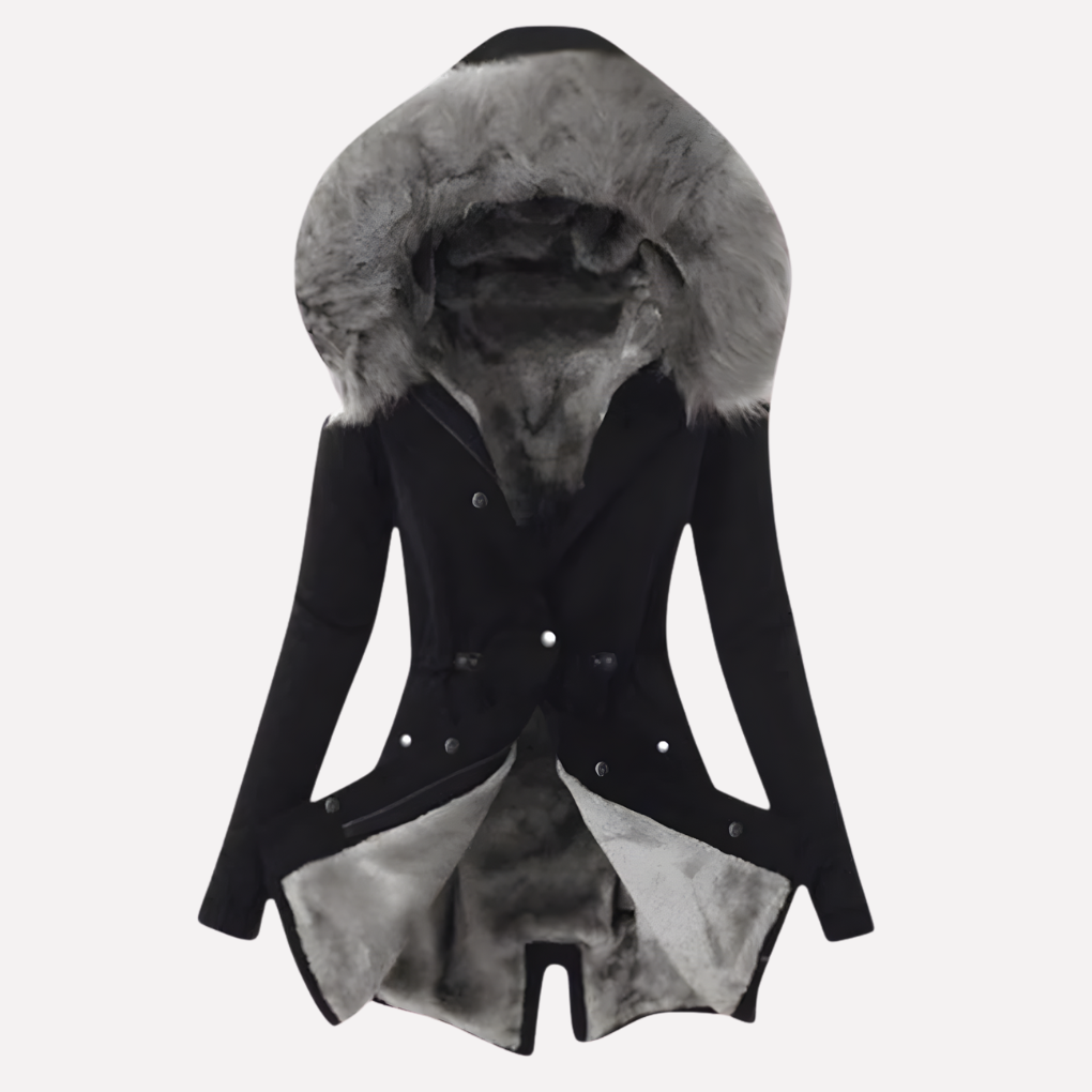 Ladies Warm Parka Jacket with Hood - Olytrend