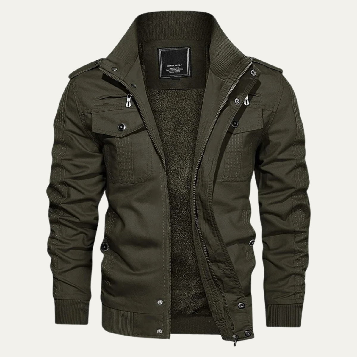 Warm Insulated Men's Zip Up Fleece Jacket - Nocini