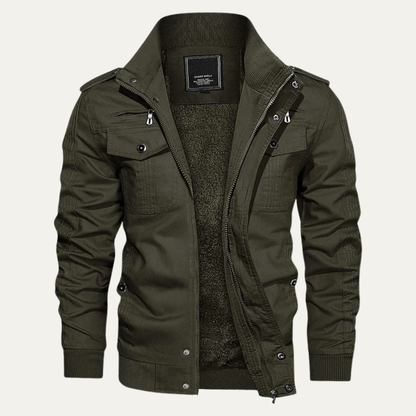 Warm Insulated Men's Zip Up Fleece Jacket - Nocini