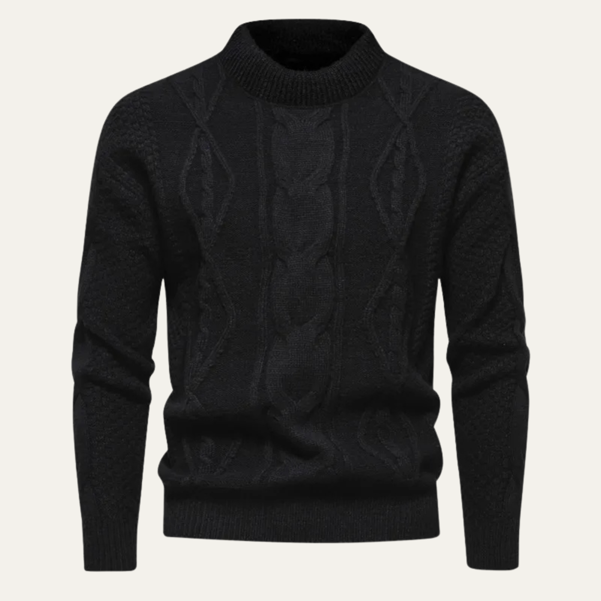Cozy Men's Crew Neck Winter Knit Sweater