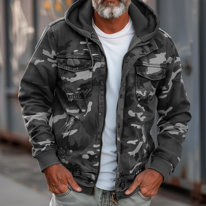 Drake | Men's Camo Hoodie Cargo Jacket