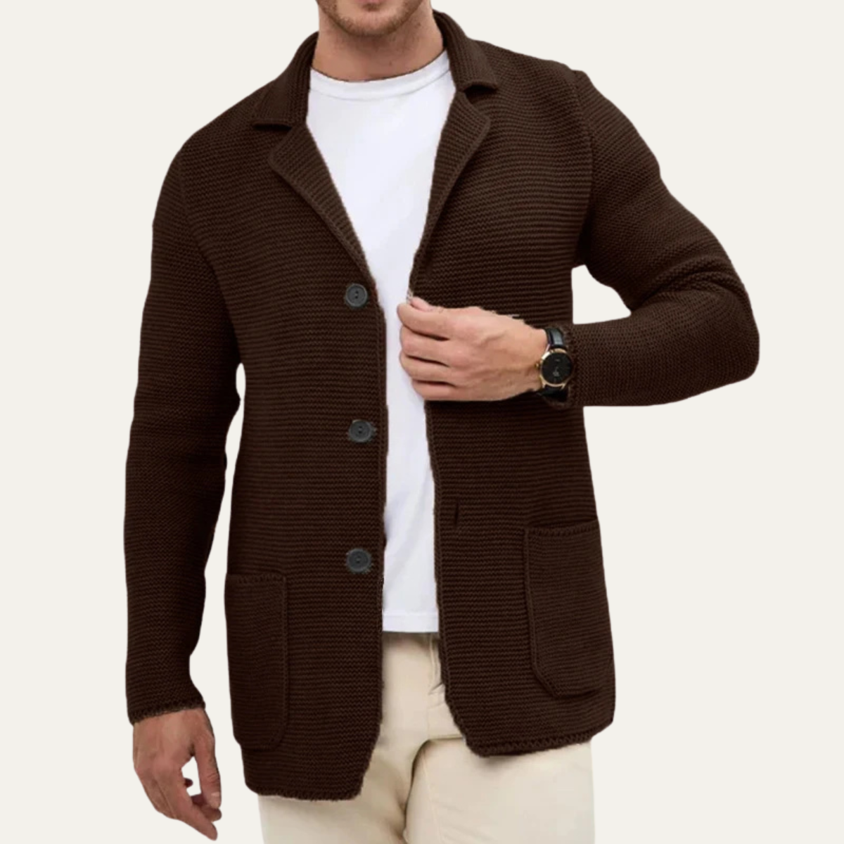 Stylish Men's Knit Button Cardigan Sweater
