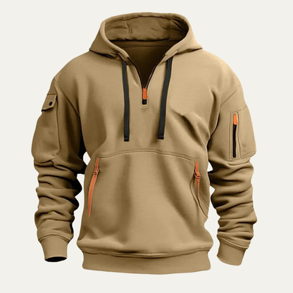 Rugged Men's Military Hooded Coat with Multiple Pockets - Nocini