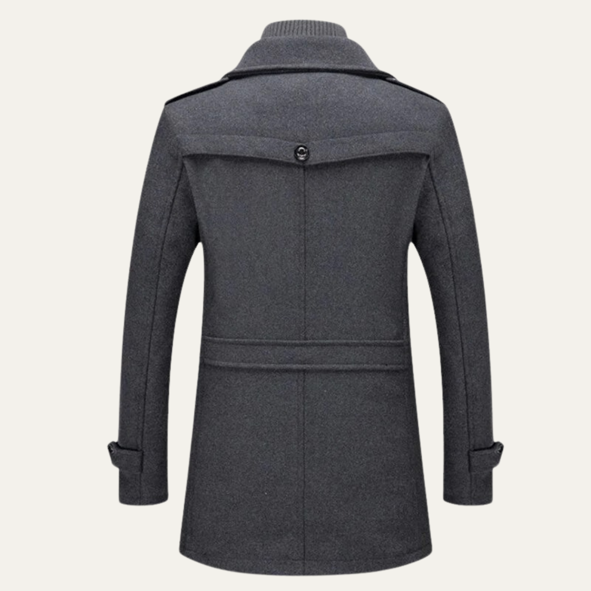 Waterproof Men's Classic Long Trench Coat with Collar