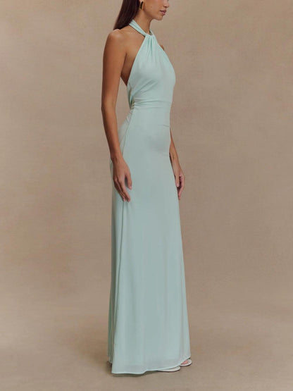 Slinky Strapless Maxi Evening Dress