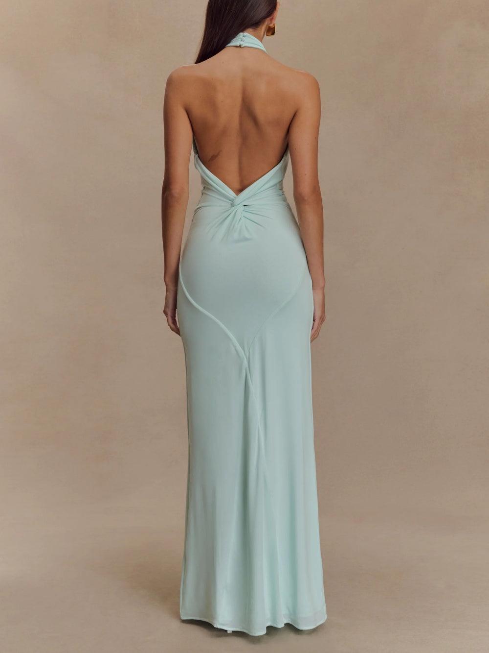 Slinky Strapless Maxi Evening Dress