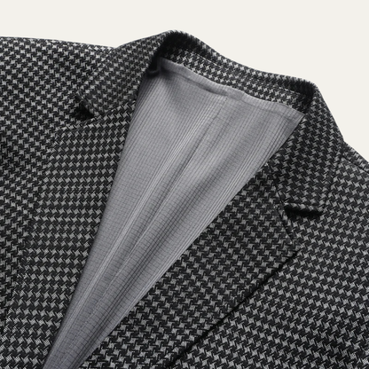 Classic Plaid Men's Office Blazer Jacket