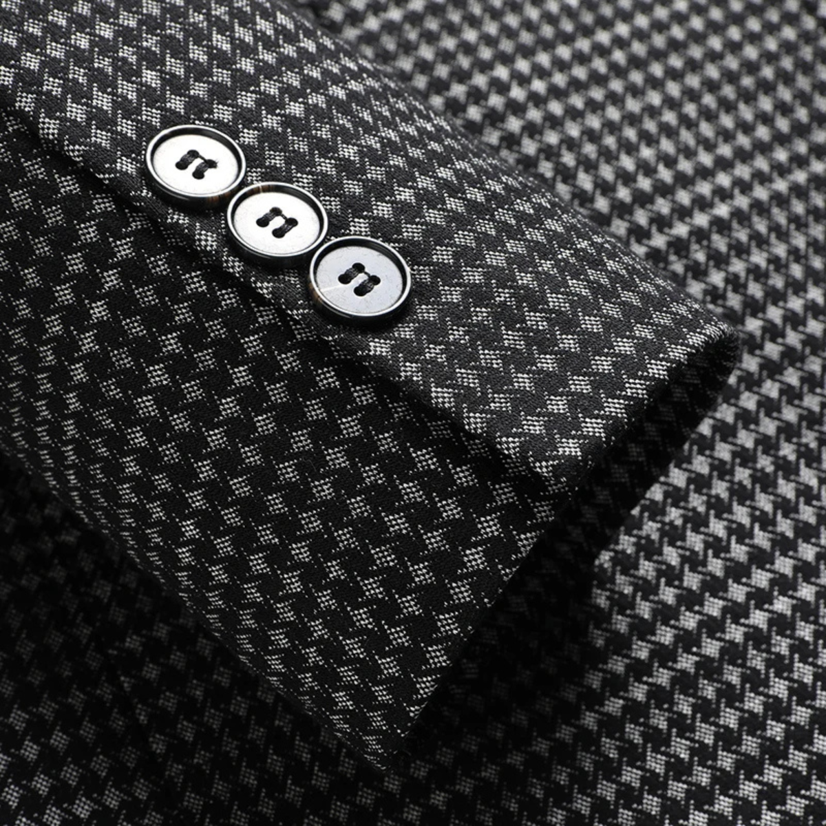Classic Plaid Men's Office Blazer Jacket