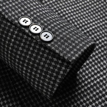 Classic Plaid Men's Office Blazer Jacket