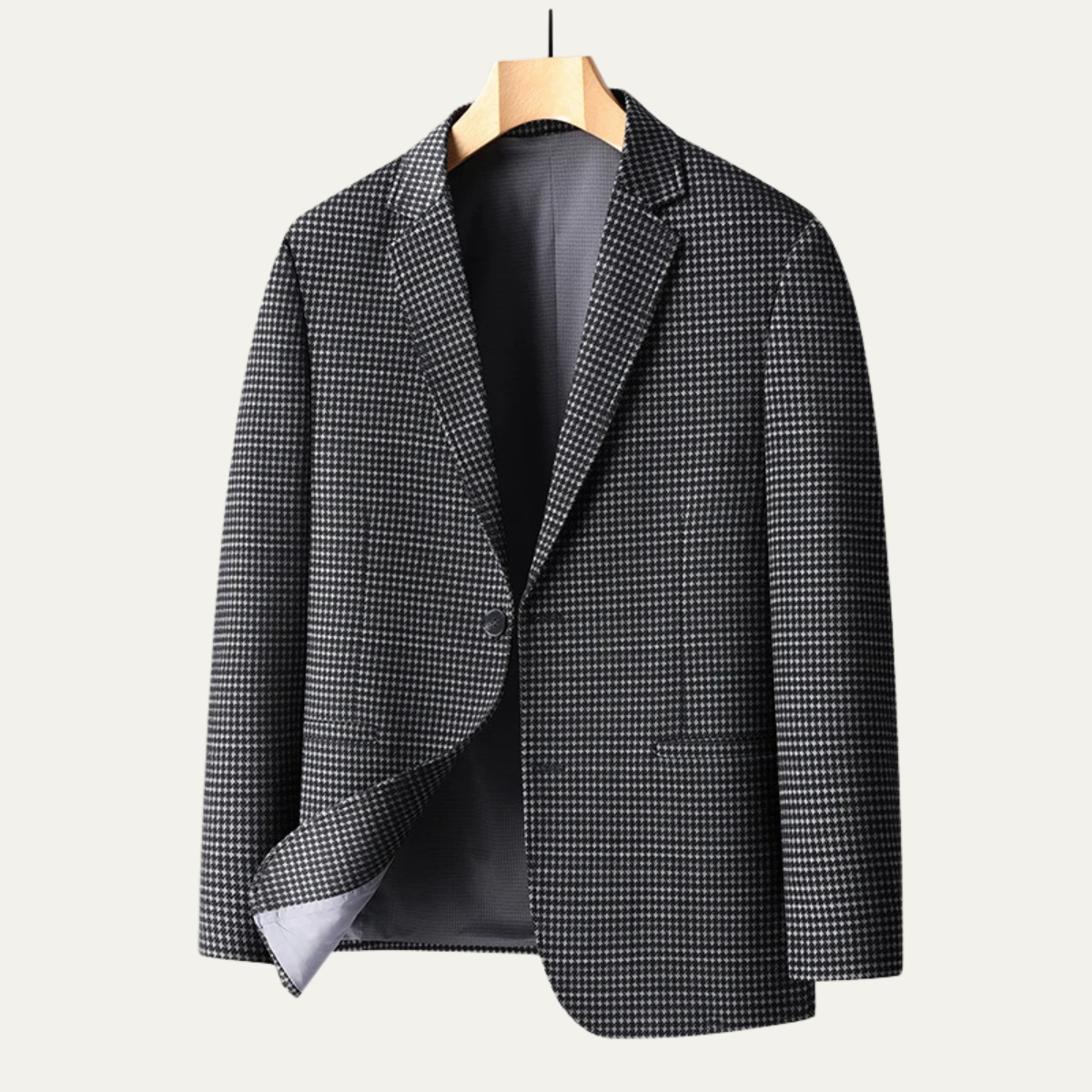 Classic Plaid Men's Office Blazer Jacket