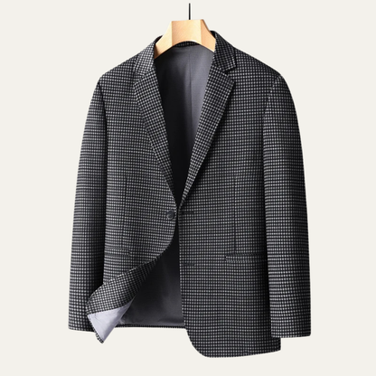 Classic Plaid Men's Office Blazer Jacket