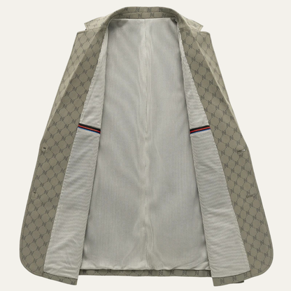 Slim Fit Patterned Office Jacket for Men
