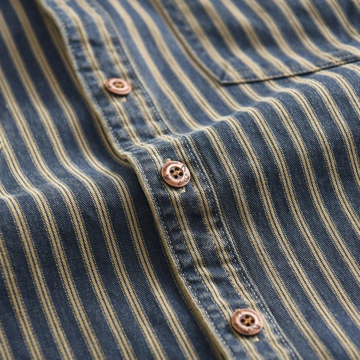 Timeless Mens Striped Relaxed Fit Button Down Shirt