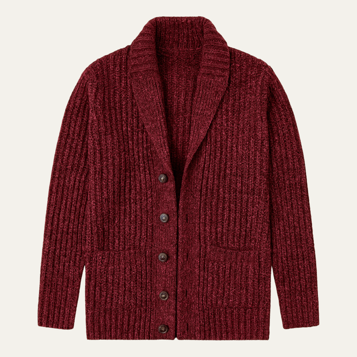 Thick Knit Men's Shawl Collar Sweater Cardigan - Nocini