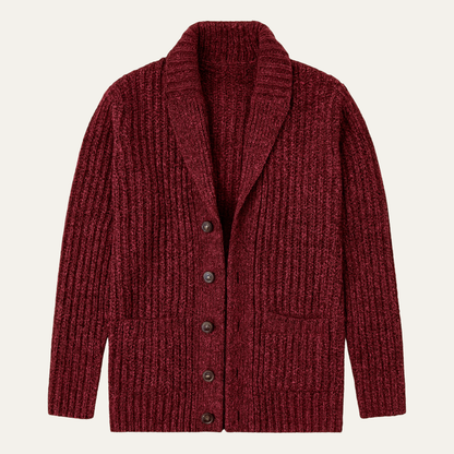 Thick Knit Men's Shawl Collar Sweater Cardigan - Nocini