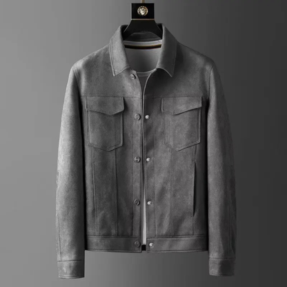 Leather Smart Office Coat for Men