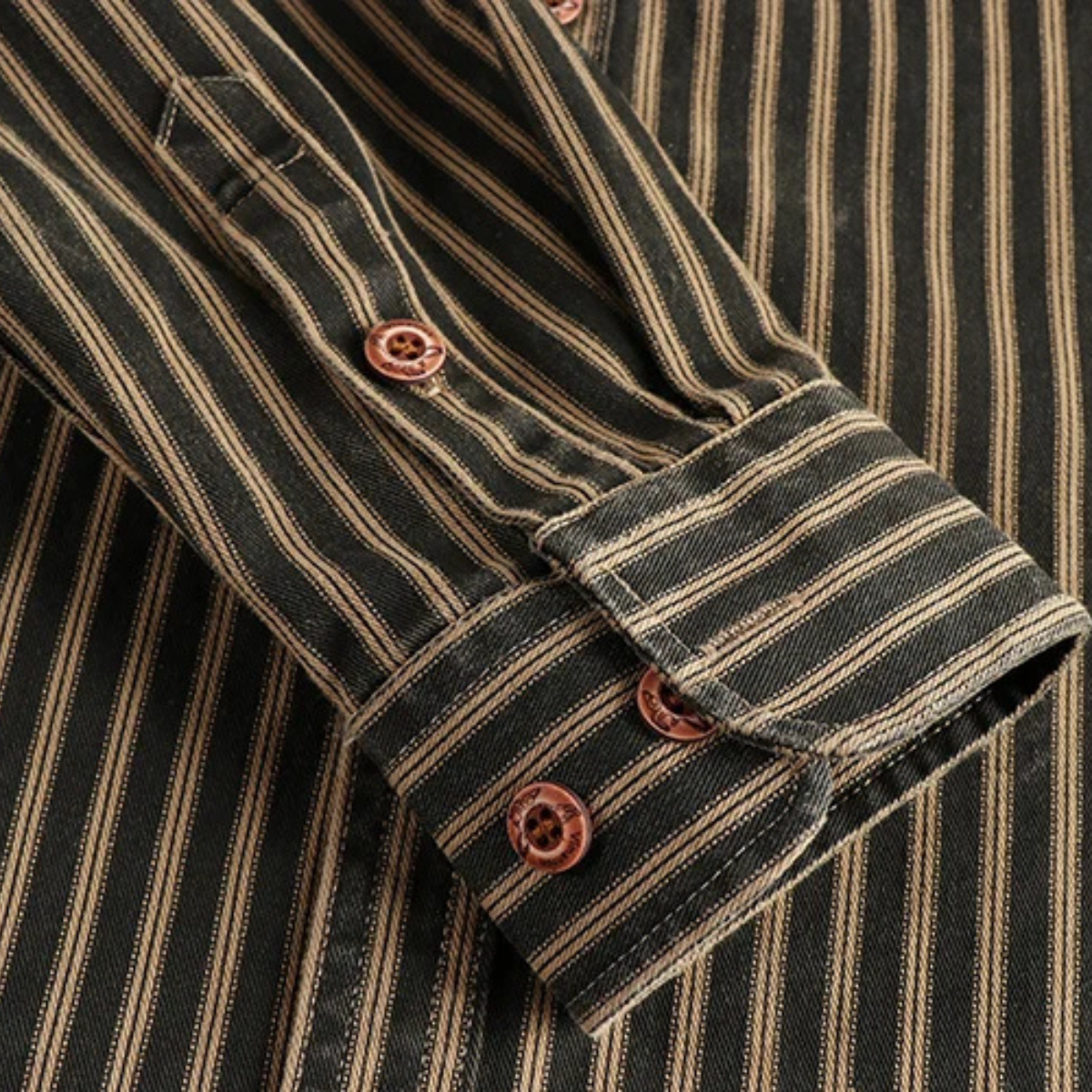 Classic Men's Striped Button Down Casual Shirt