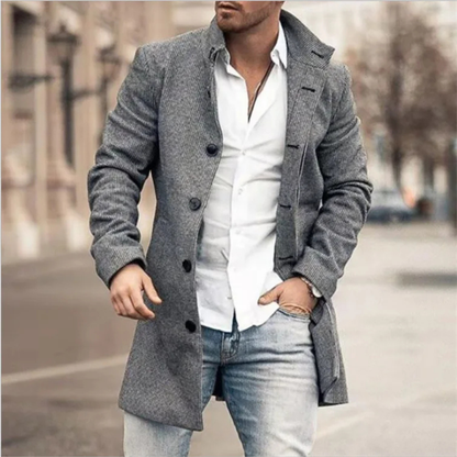 Warm Plaid Mens Winter Coat