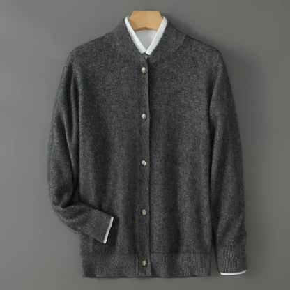 Luxury Men's Soft Cashmere Crew Neck Cardigan