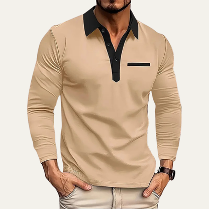 Classic Men's Slim Fit Knit Polo Sweater