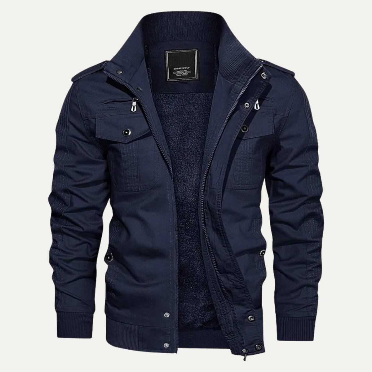 Warm Insulated Men's Zip Up Fleece Jacket