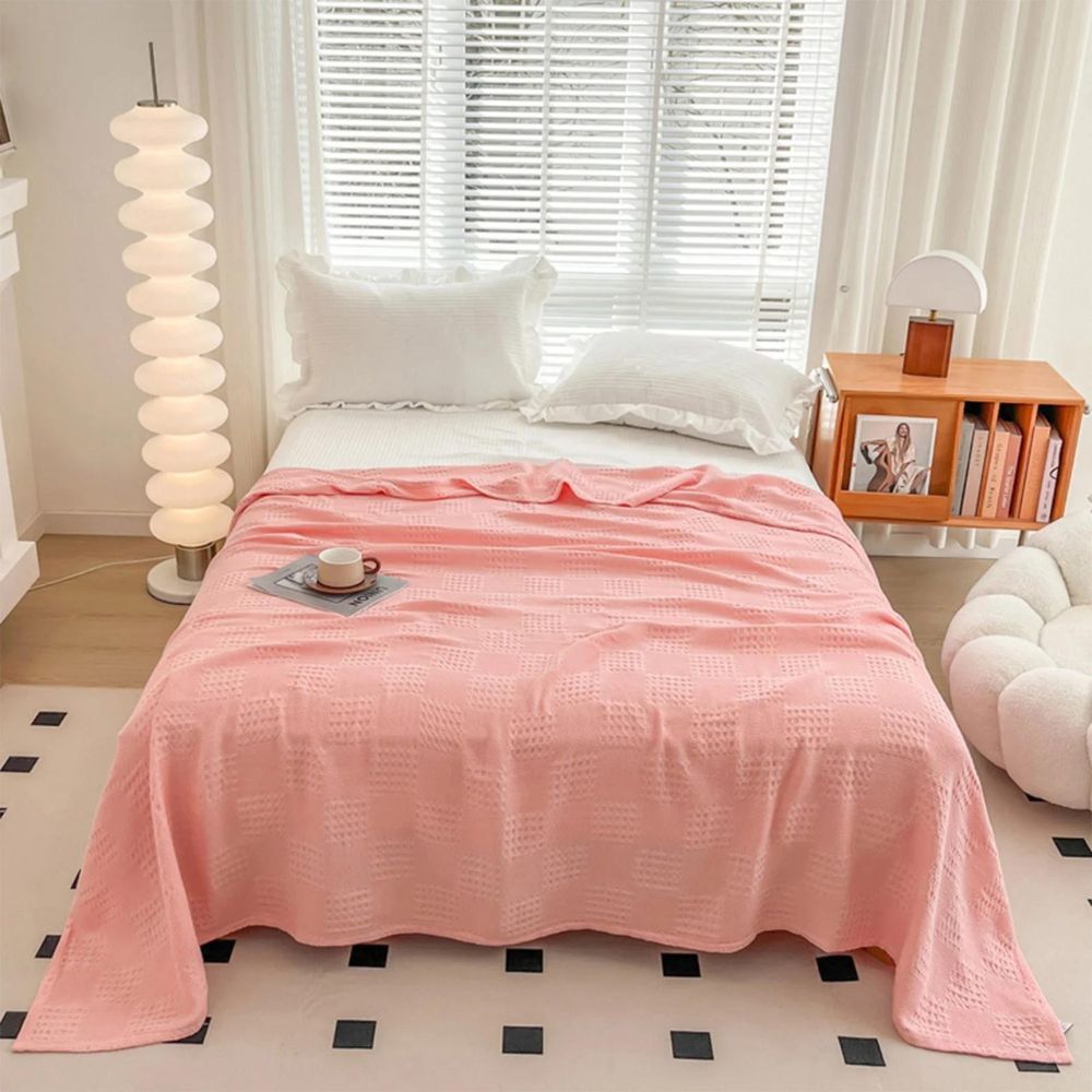 Cozy Plush Waffle Throw Blanket