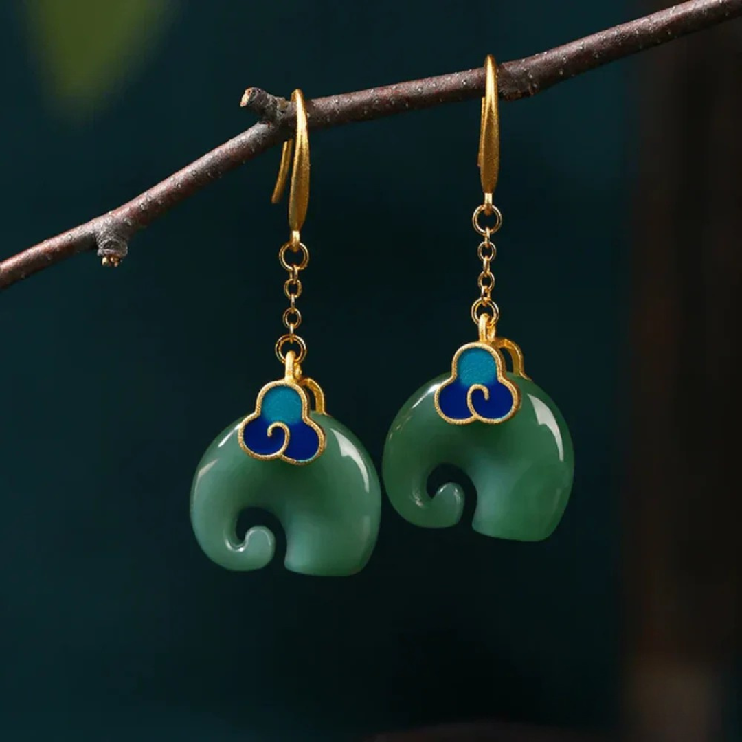 Vintage Style Elephant Earrings - Nocini