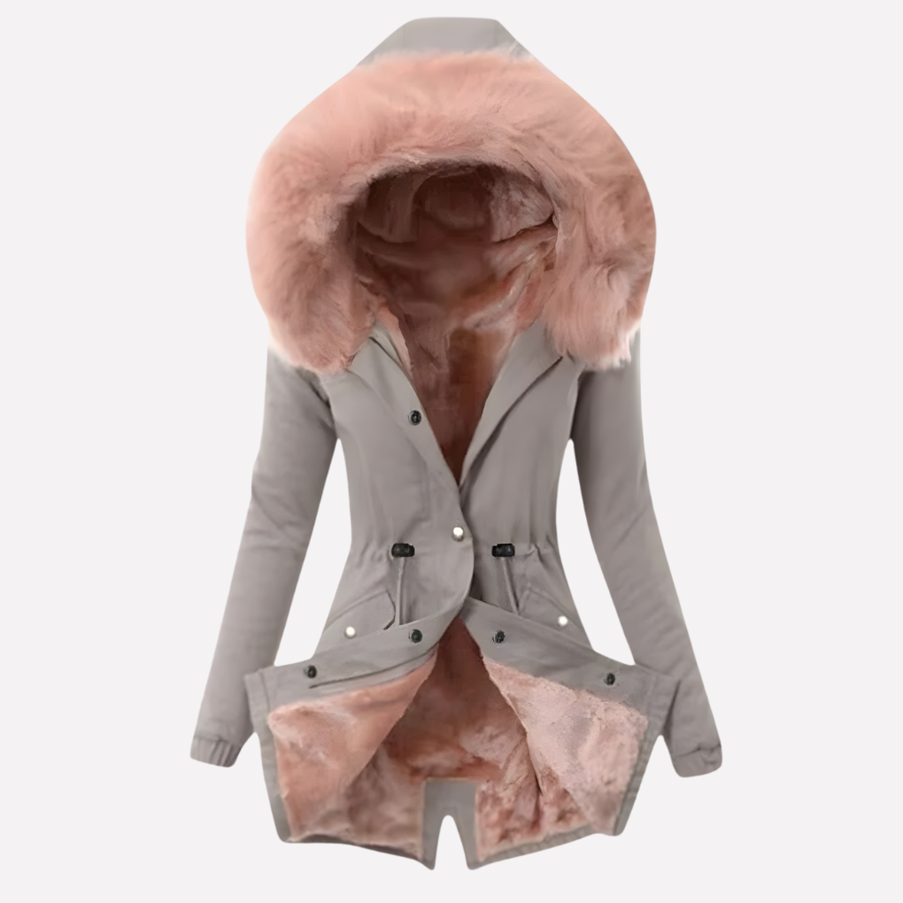 Ladies Warm Parka Jacket with Hood