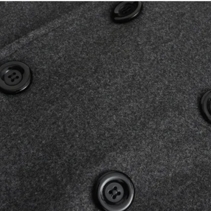 Classic Men's Long Wool Trench Coat