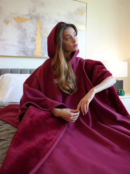 Cozy Women's Throw Hoodie Blanket