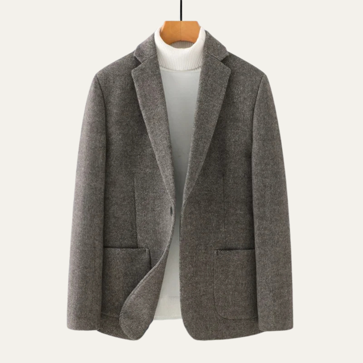 Classic Men's Wool Business Blazer Jacket