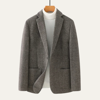 Classic Men's Wool Business Blazer Jacket