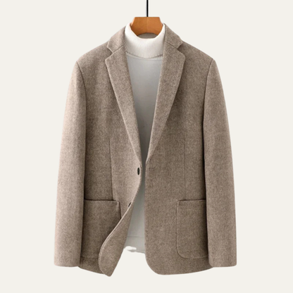Classic Men's Wool Business Blazer Jacket