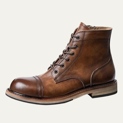 Classic Men's High Top Vintage Leather Boots - Nocini