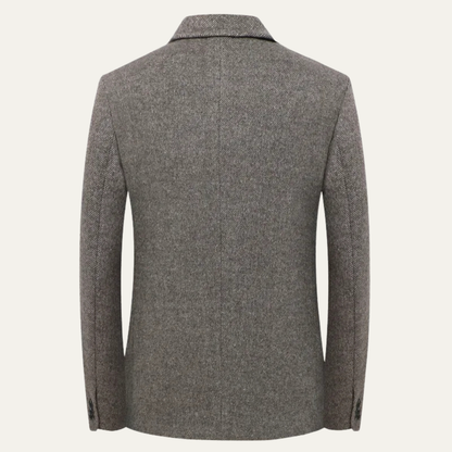 Classic Men's Wool Business Blazer Jacket