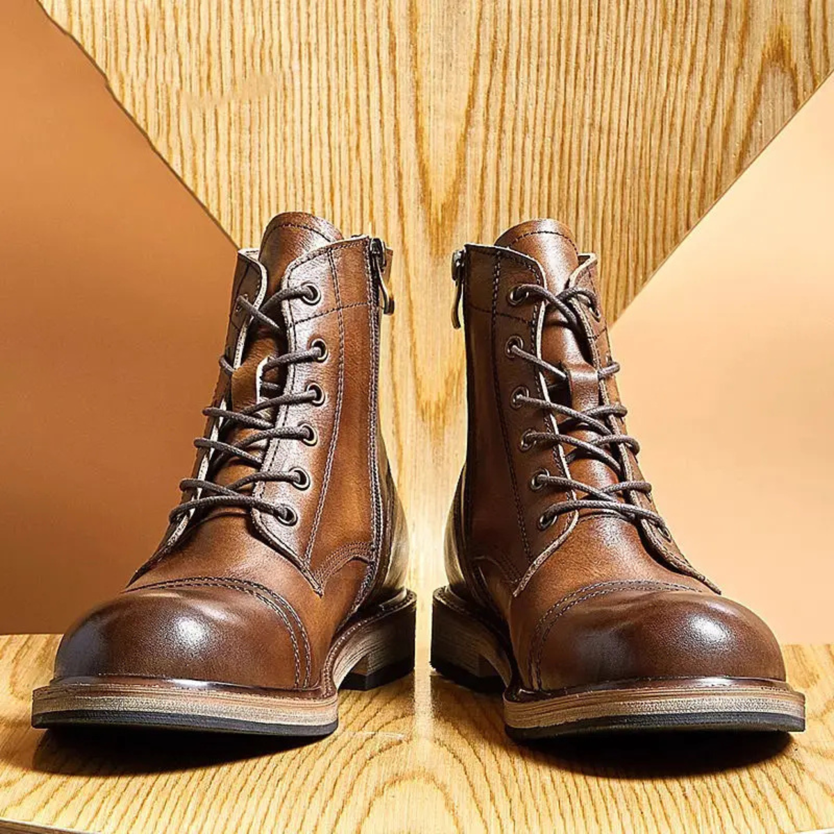 Classic Men's High Top Vintage Leather Boots