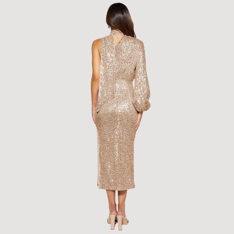 Fashionable Sequin Midi Dress for Women