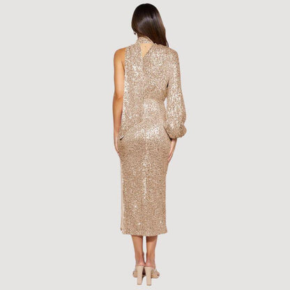 Fashionable Sequin Midi Dress for Women