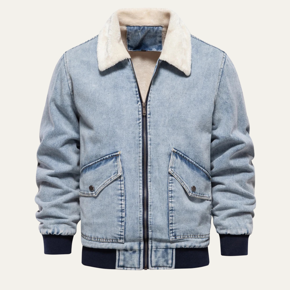Classic Fit Mens Leather Jacket - Nocini