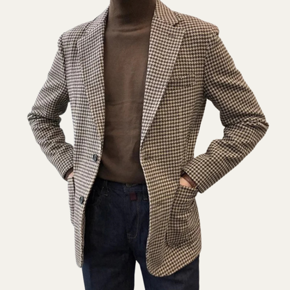Classic Fit Men's Tweed Blazer Jacket