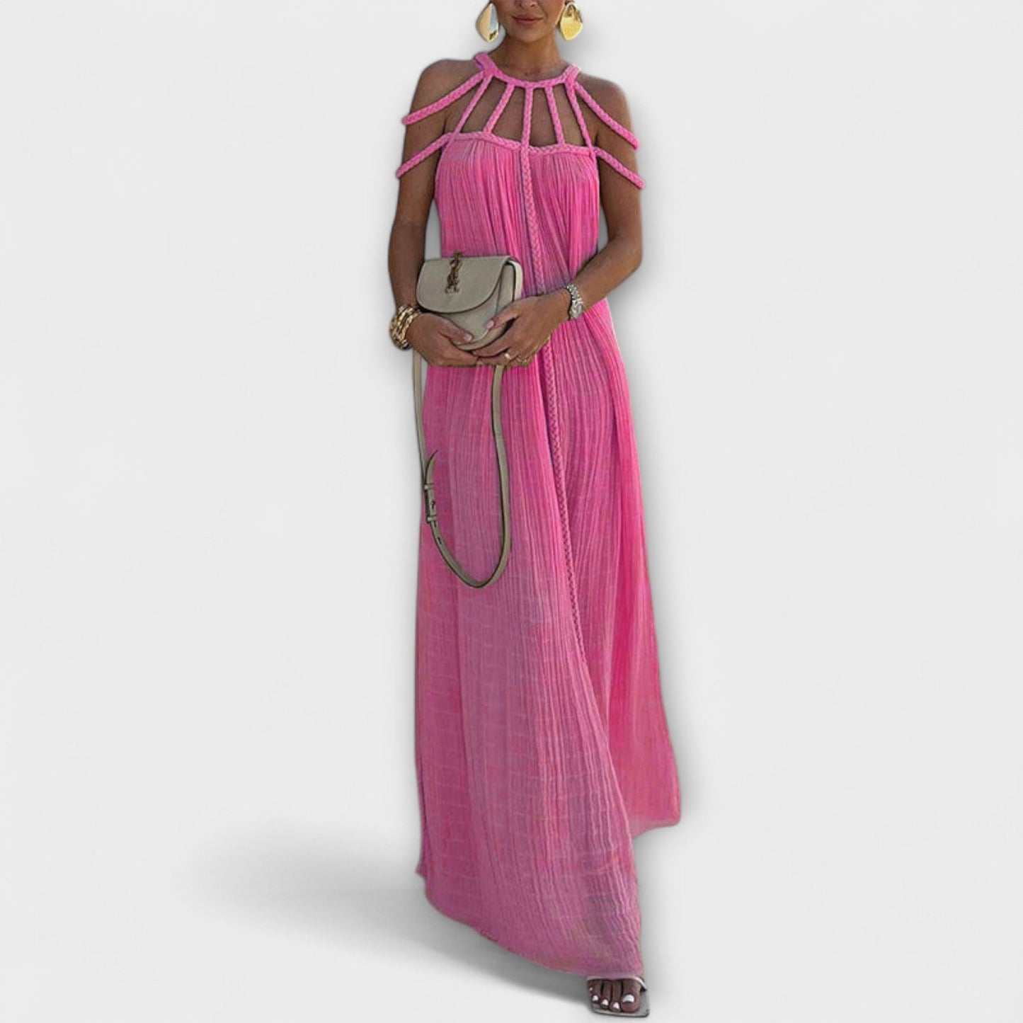 Elegant Maxi Dress with Flowy Straps for Women