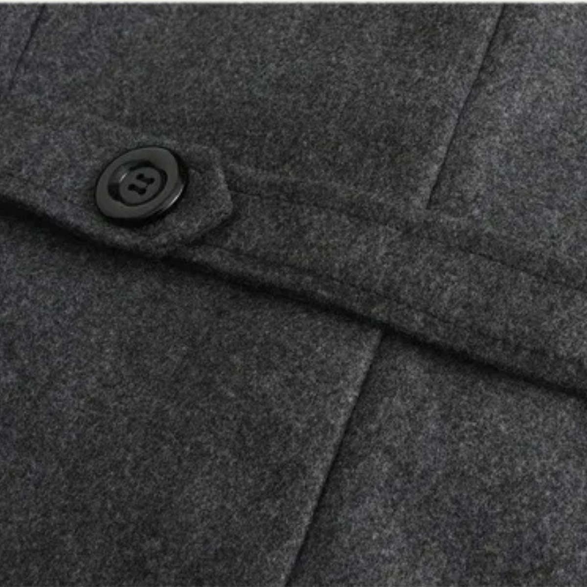 Classic Men's Long Wool Trench Coat