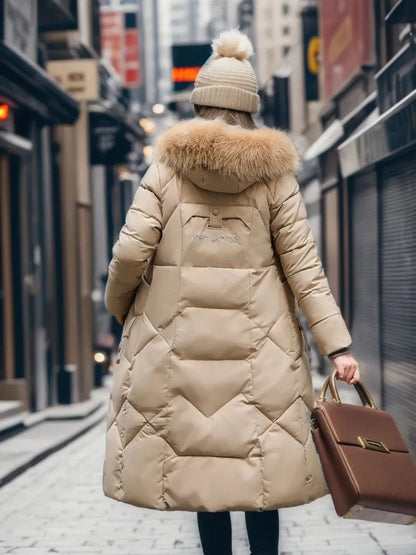 Warm Women's Quilted Down Parka Jacket