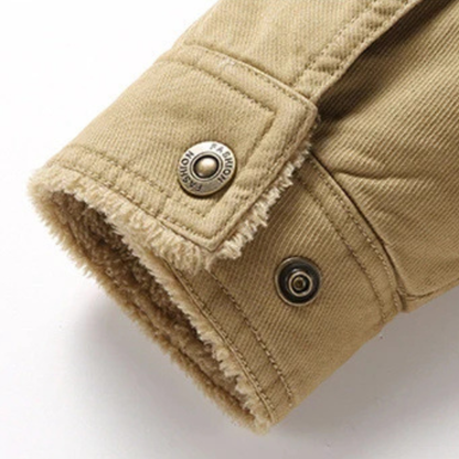 Warm Men's Fleece Lined Sherpa Coat Outdoor Jacket