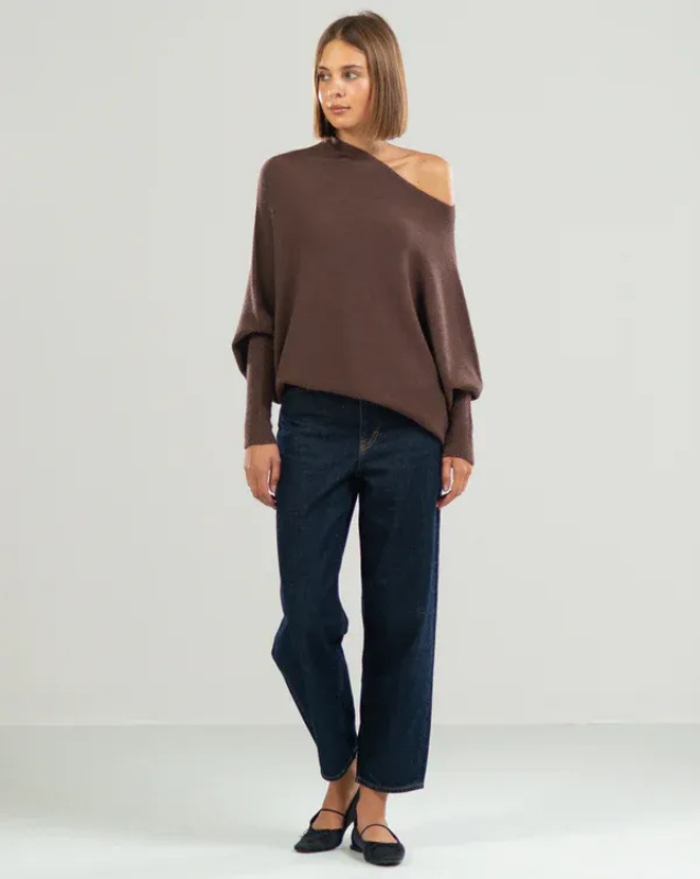 Feminine Knit Top with Bell Sleeve