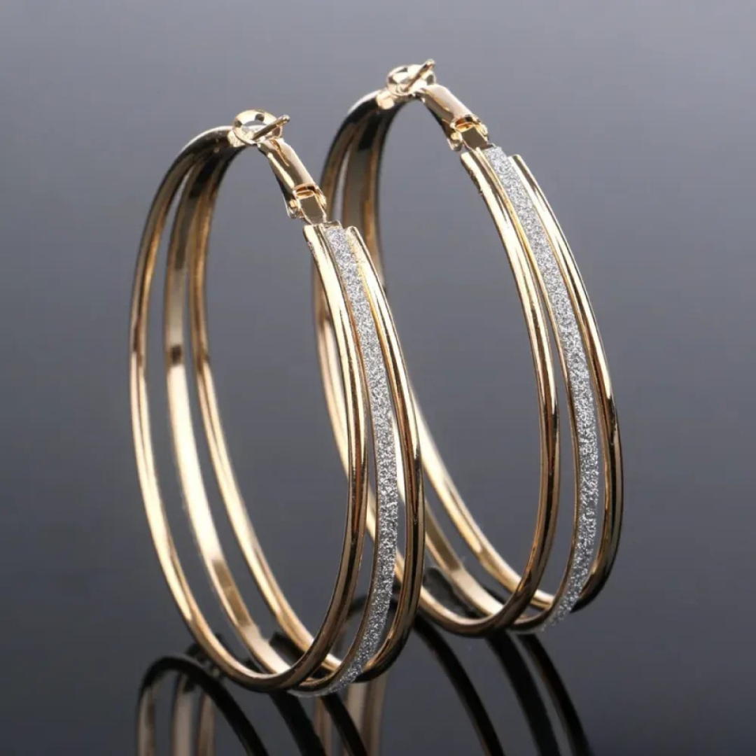 Classic Gold Circle Earrings - Nocini